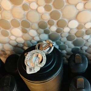 E56- Silver Earrings BN with crystal